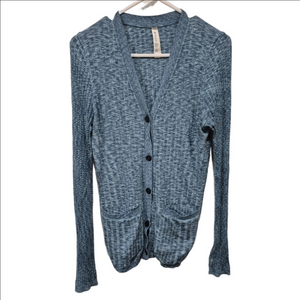 Athleta Revolve Seamless Long Sleeve Cardigan Borealis Green